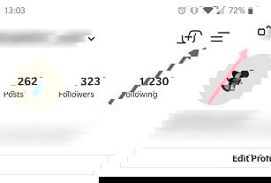Кнопка меню-гамбургер в правом верхнем углу экрана