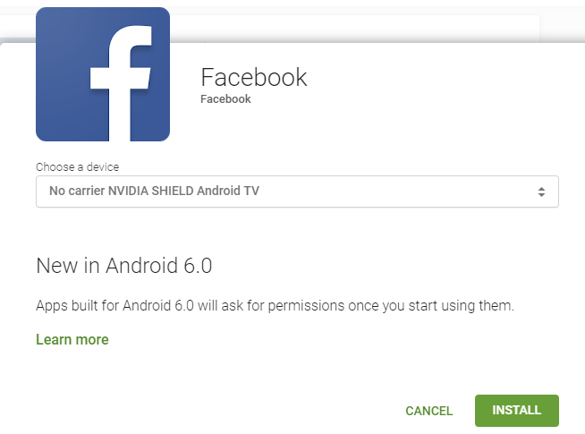 Установка приложения через веб-версию Google Play