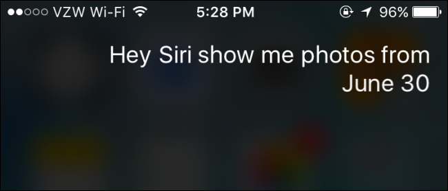 Поиск фото Siri по дате и месту