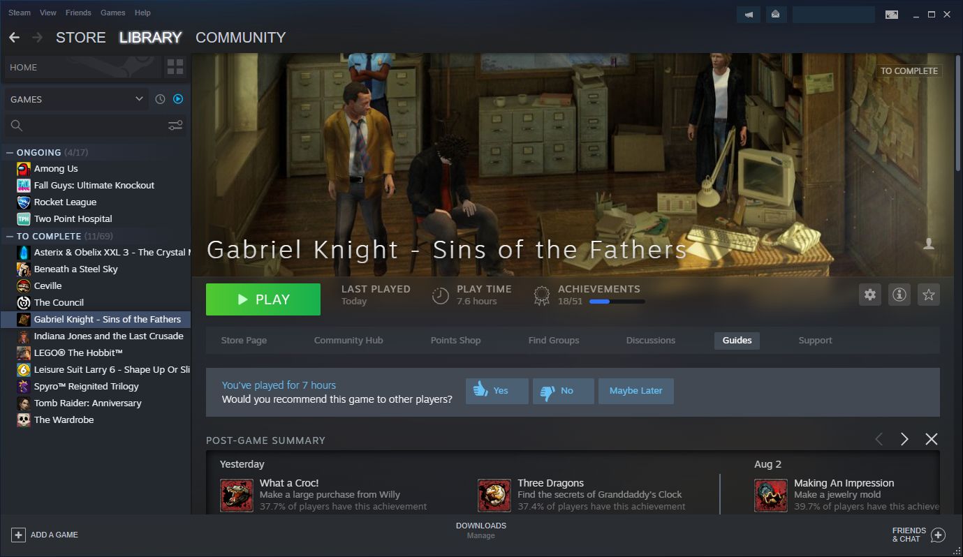 steam library