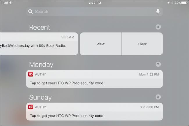 Свайп влево на устройстве без 3D Touch: показать действия и удалить уведомление