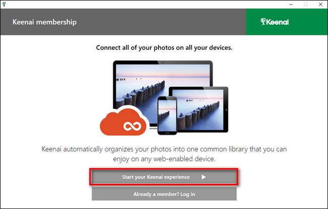 Форма создания учётной записи в приложении Keenai / Eye‑Fi