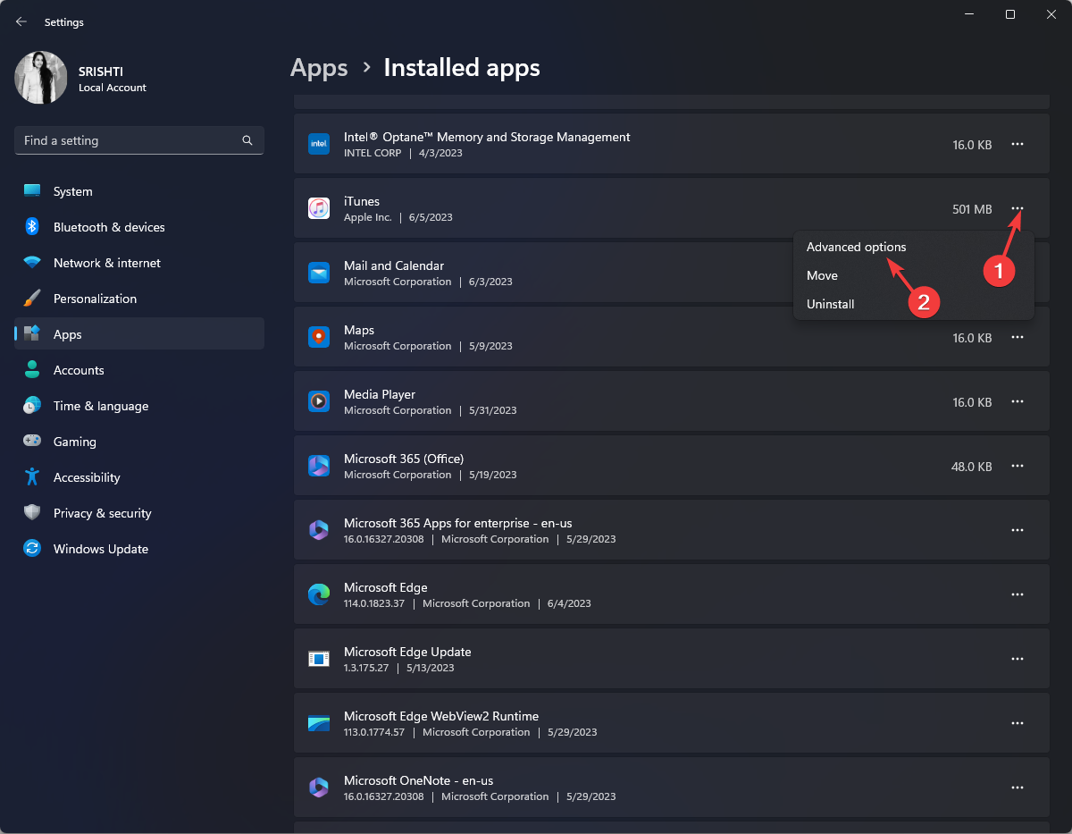 Параметры приложения iTunes: дополнительные опции