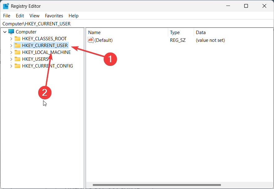 Поиск в редакторе реестра