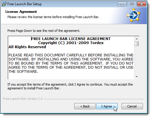 Лицензионное соглашение Free Launch Bar