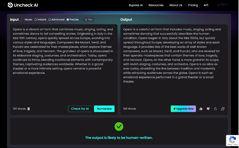 Результат работы Uncheck AI: перечитанный текст