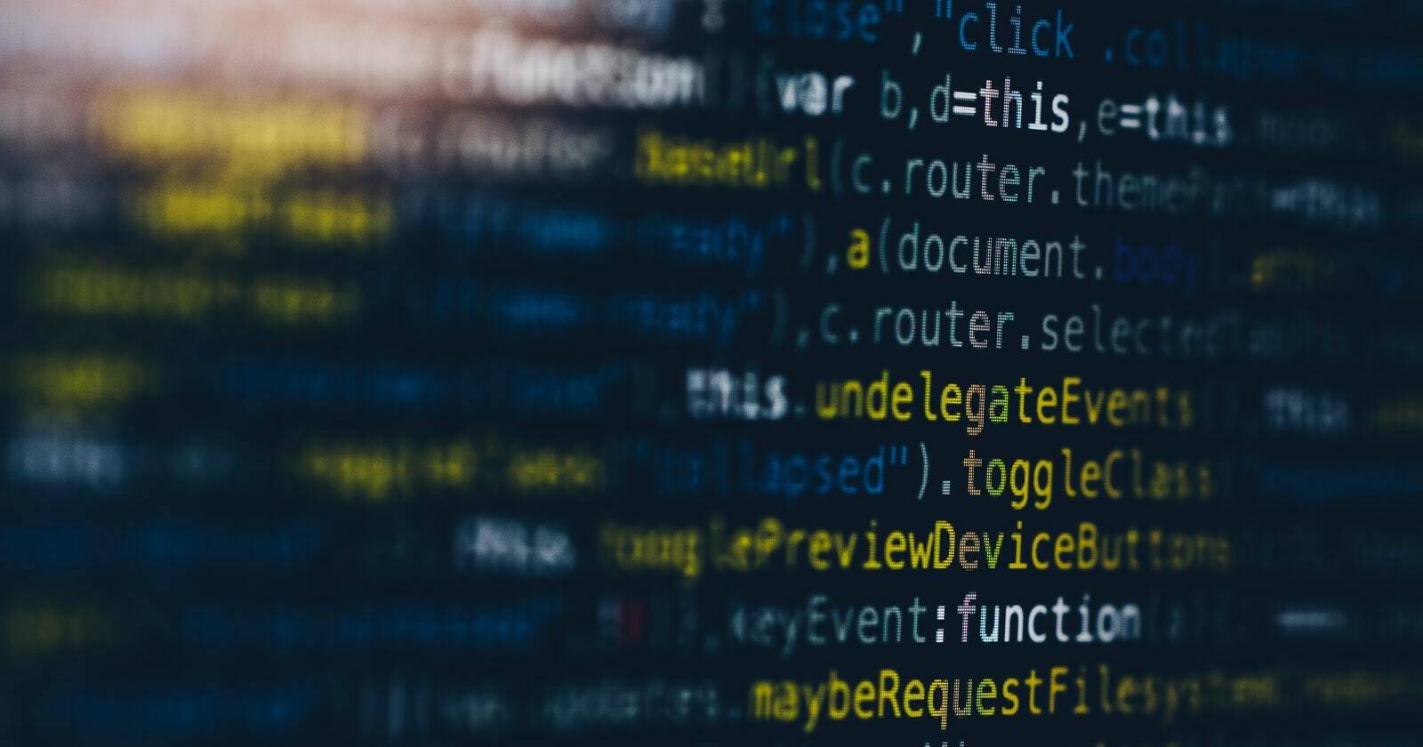 Код на экране компьютера