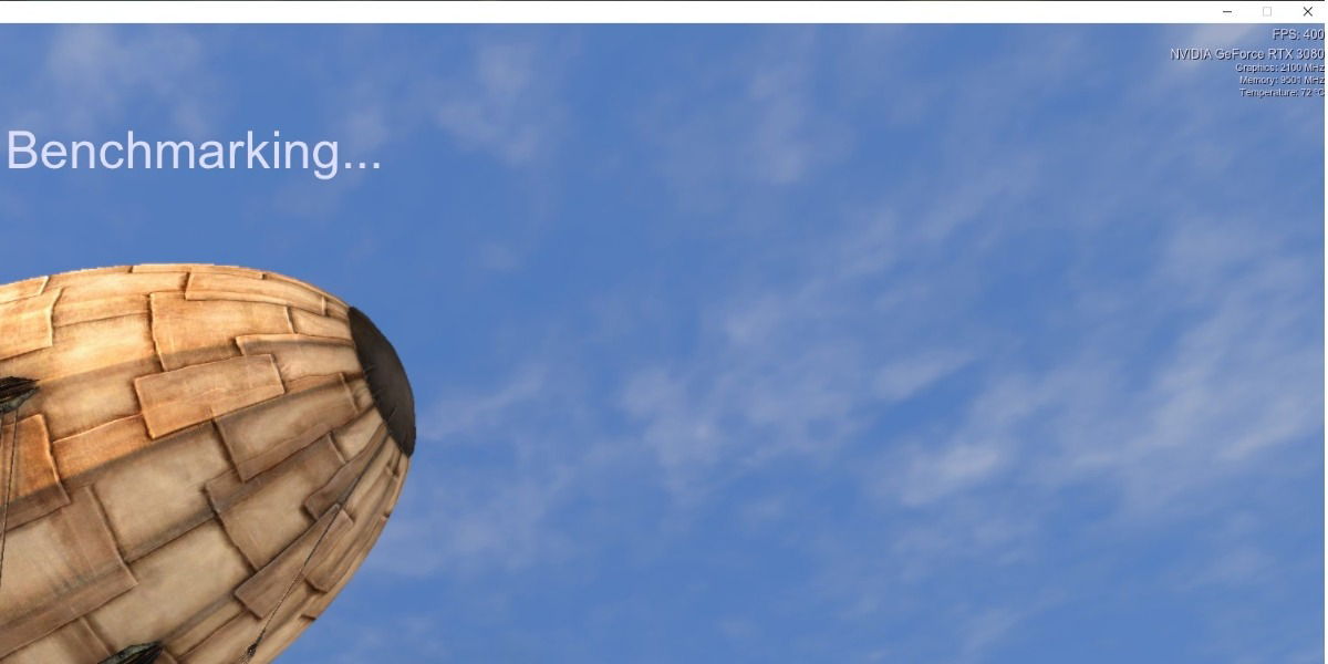 Наблюдение за результатами бенчмарка и показателями температуры