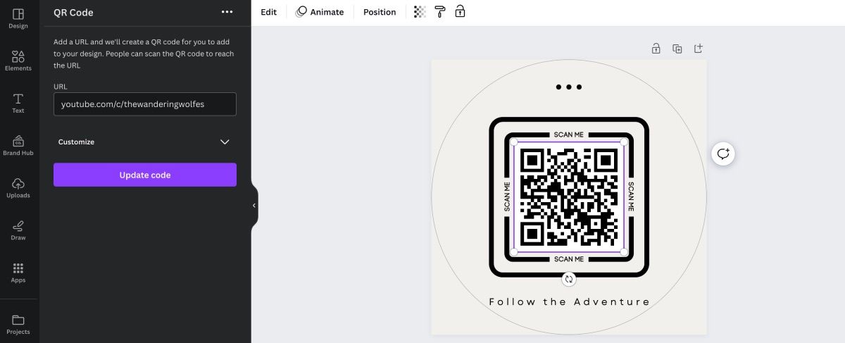 Добавление QR-кода на стикер для перехода по ссылке