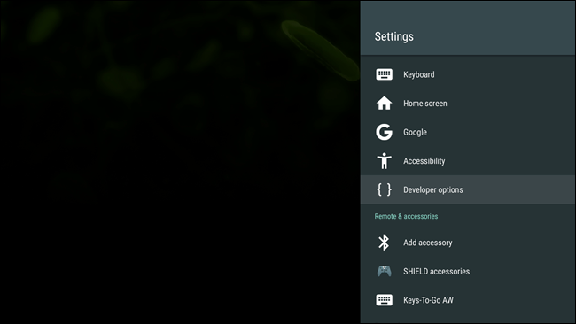 Скриншот списка опций разработчика с переключателями для индикации
