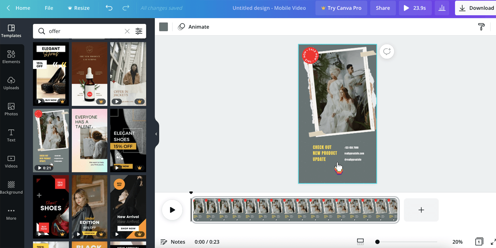 Шаблоны Canva для видео