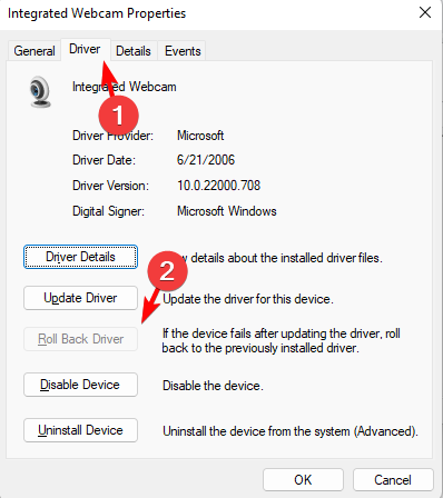 Кнопка откатить драйвер в свойствах устройства