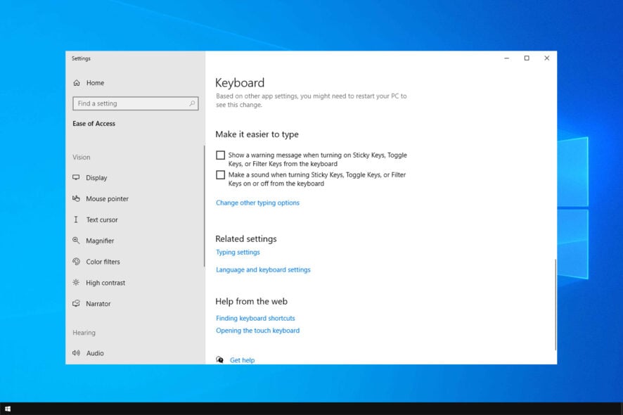 Включить уведомление Caps Lock в Windows 10