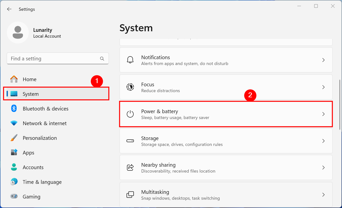 Переход в Система → Питание и батарея, раздел Экран и спящий режим