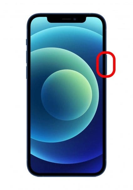 iPhone con pulsante laterale evidenziato