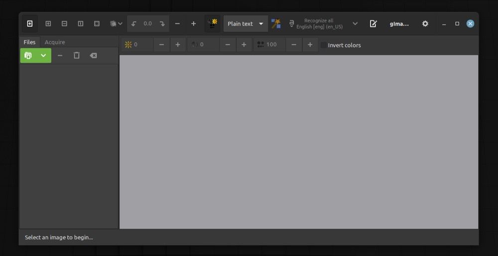 Главное окно gImageReader