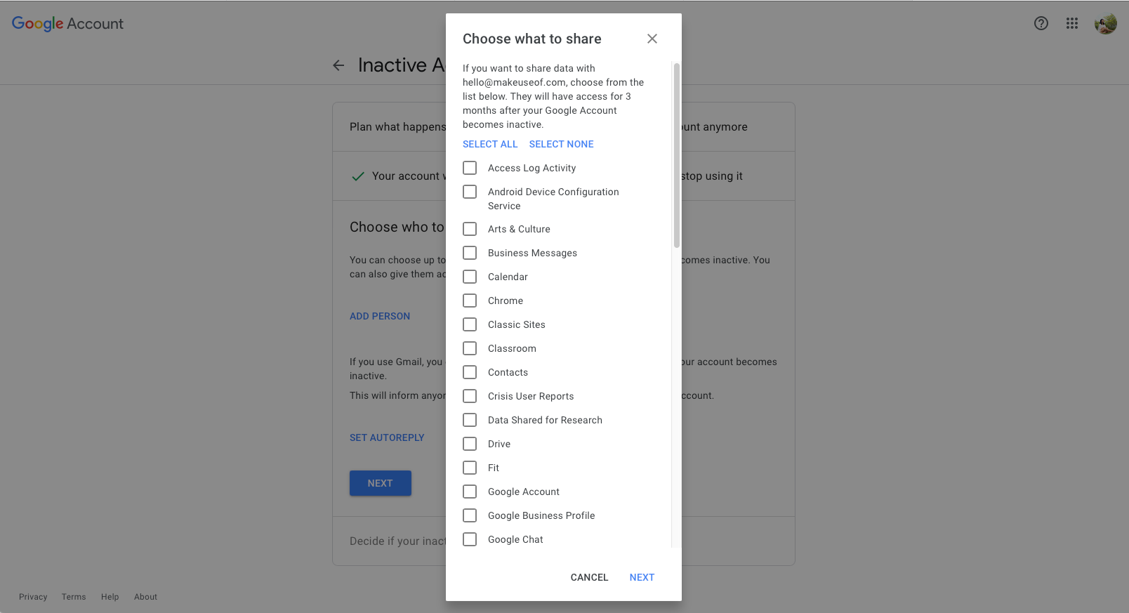 Настройка автоответа в Google