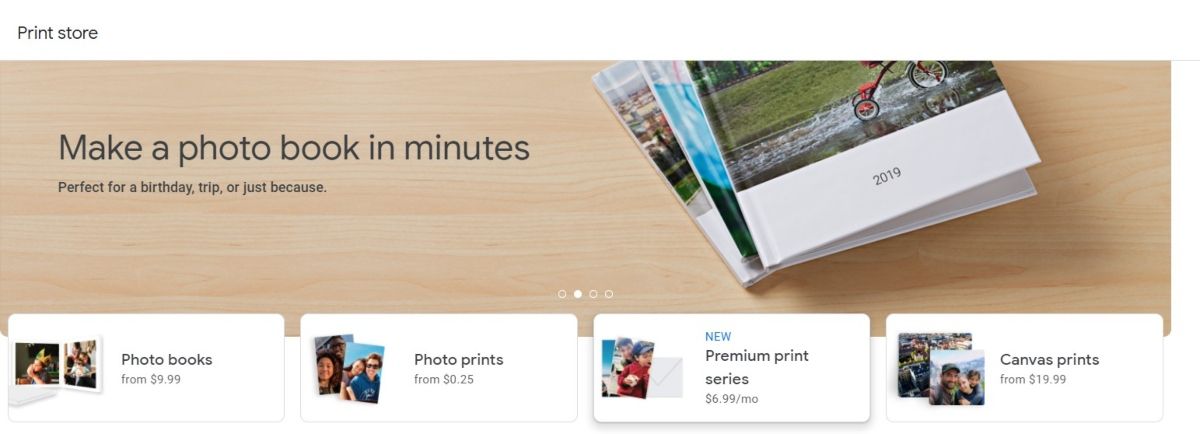 Начало подписки Premium Print Series в Google Photos