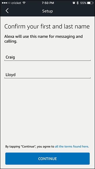 Разрешение доступа к контактам в Alexa