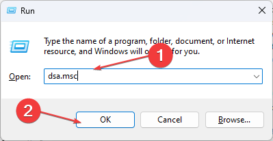 открытие Active Directory Users and Computers