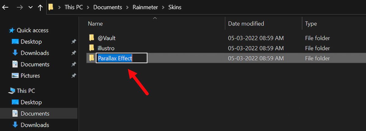 Parallax Effect Folder
