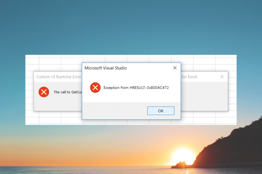 Исправить ошибку Excel 0x800AC472 — пошагово