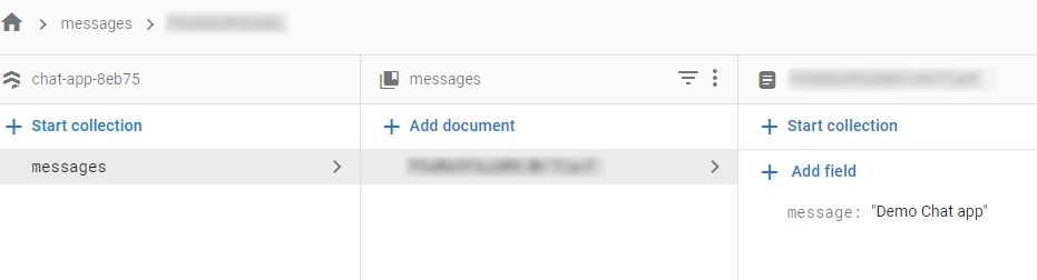 Firestore Database Demo Collection