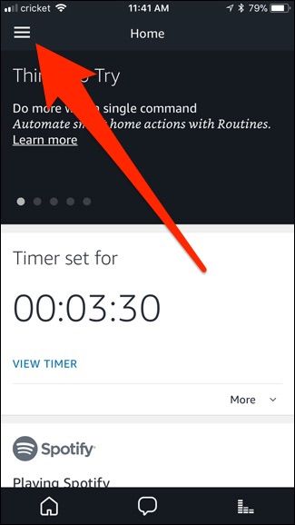 Изображение: меню приложения Alexa, пункт Smart Home выделен