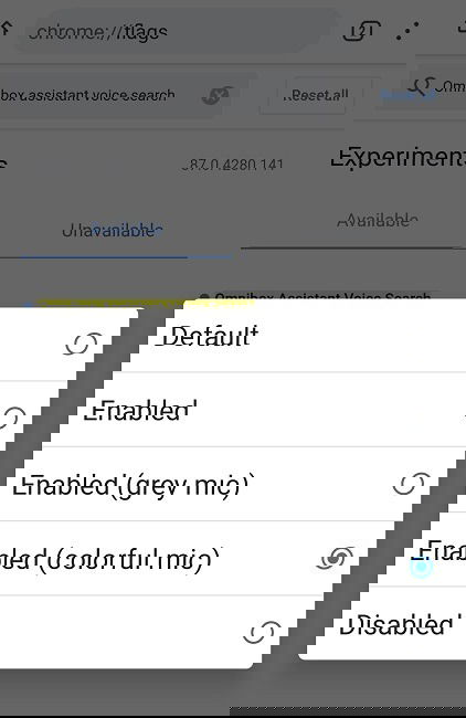 Выбор цветного микрофона в Chrome