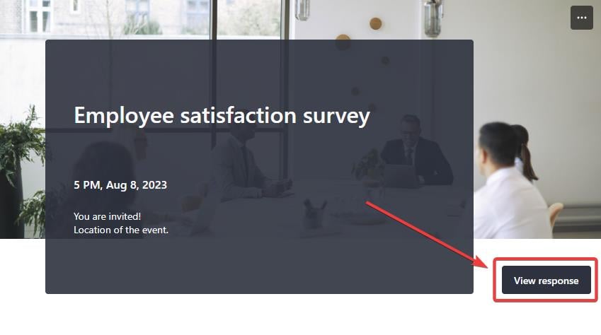 кнопка просмотра ответа в Microsoft Forms