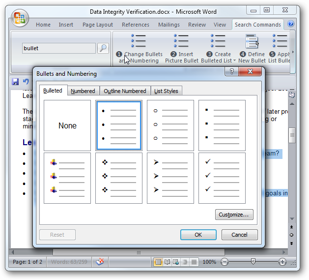 Запуск команды по номеру или кликом