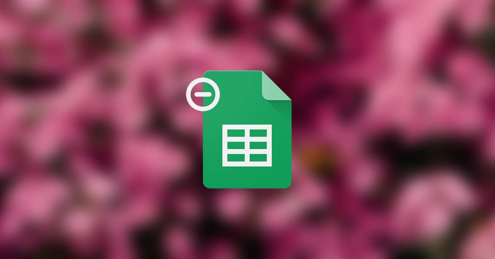 Google Sheets logo on a background.