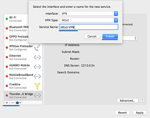 Настройка VPN на macOS