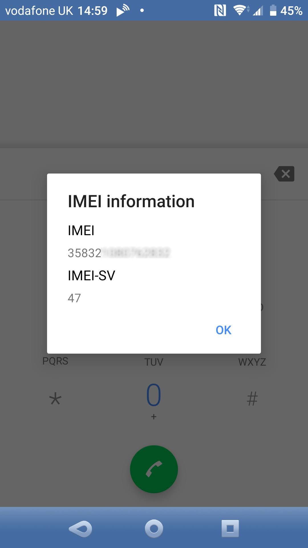 IMEI используется для получения кода разблокировки