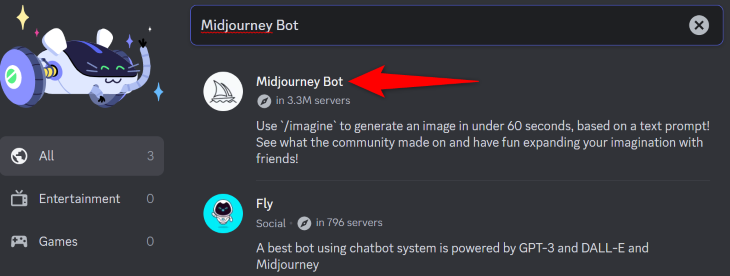 Выбор приложения для Discord.