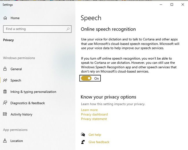 Настройки речевого ввода в Windows (Online Speech Recognition)