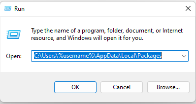 Папка Packages в Проводнике