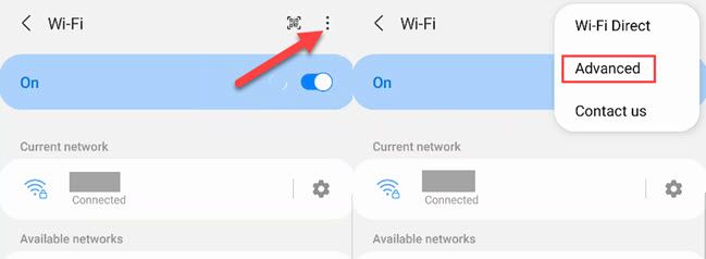 Меню с тремя точками в правом верхнем углу — выбор Дополнительно