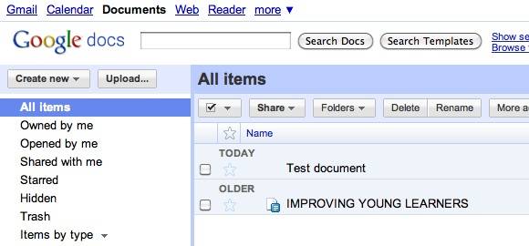 Обложка: открытие веб‑документов в Google Docs