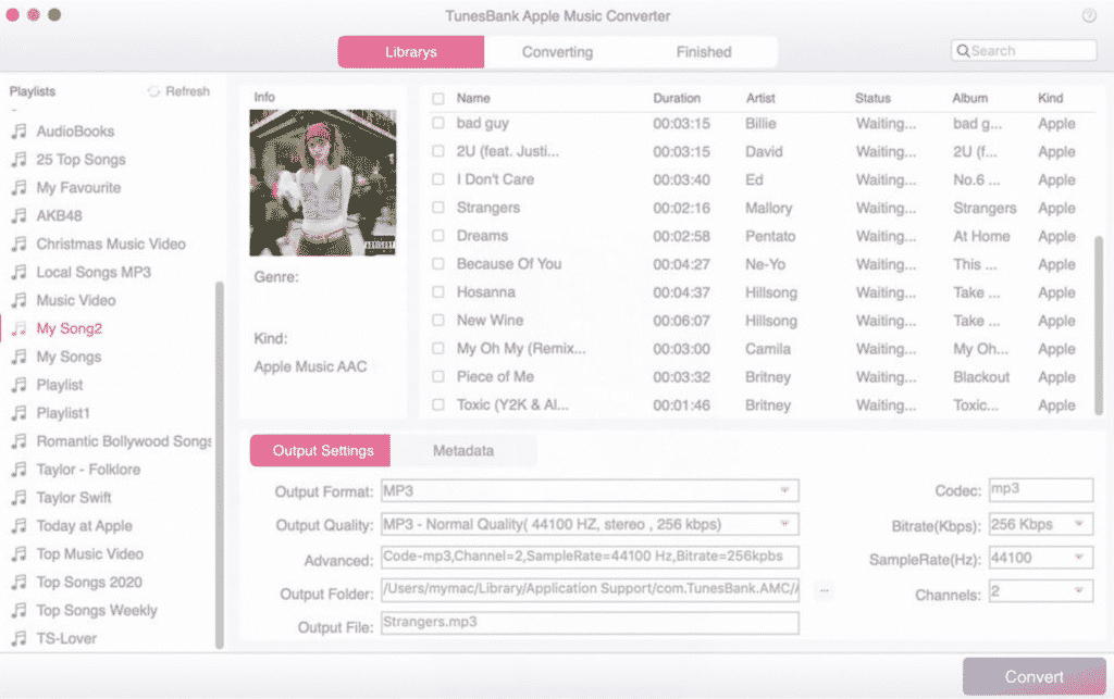 Интерфейс TunesBank: загрузка медиатеки iTunes и Apple Music