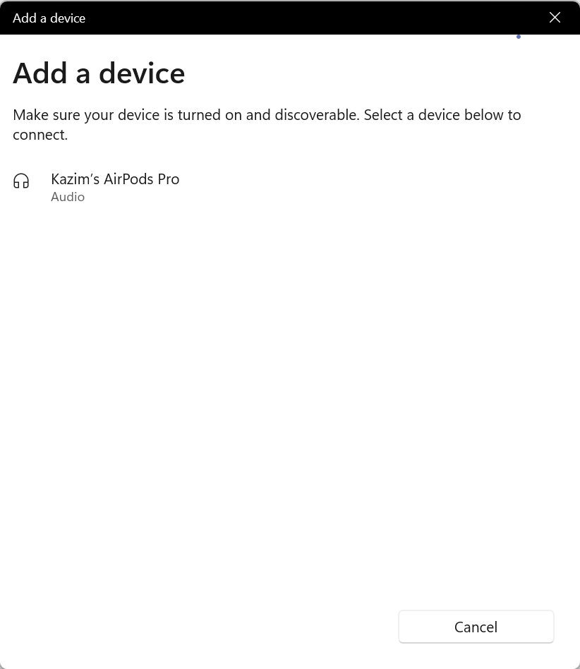 Процесс добавления Bluetooth устройства в Windows 11