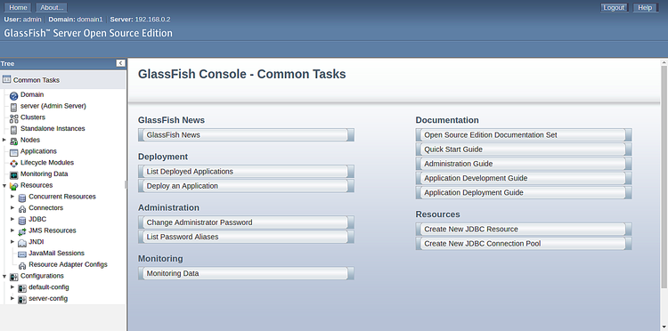 Консоль администрирования GlassFish