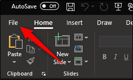 Вкладка Файл