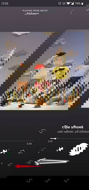 Иконка устройств для переключения воспроизведения