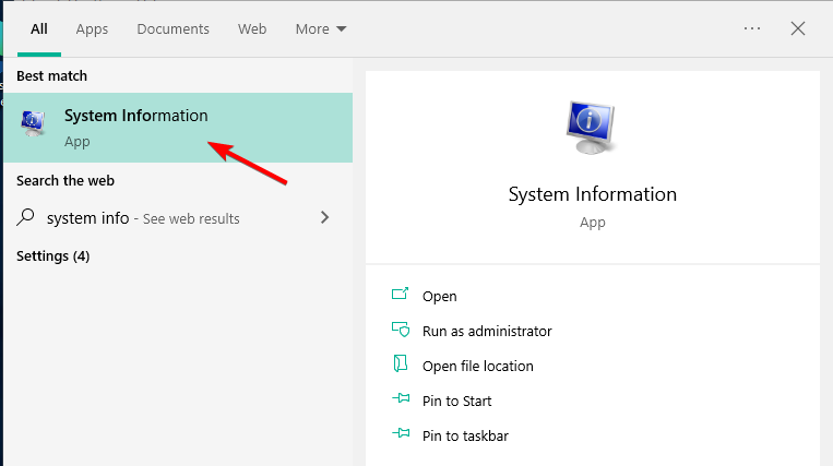 Поиск системной информации Windows