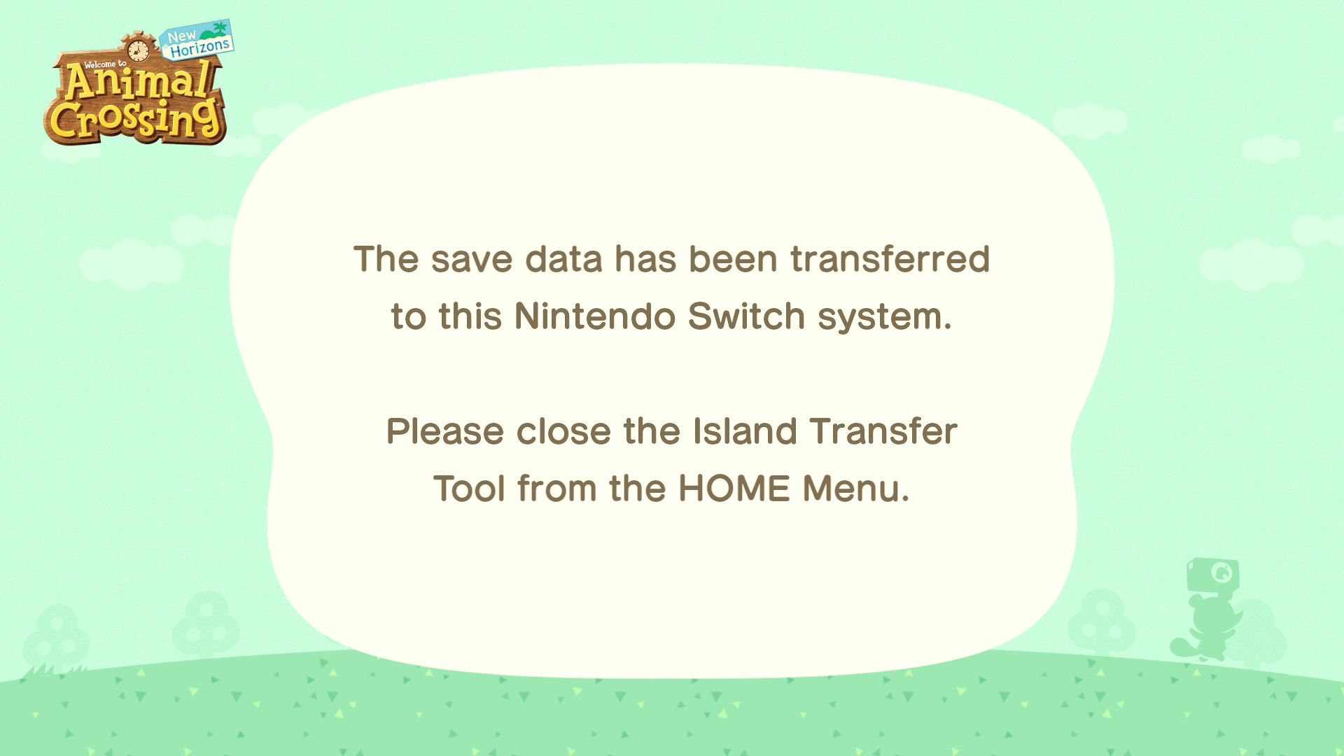 Инструкции Island Transfer Tool: данные успешно перенесены
