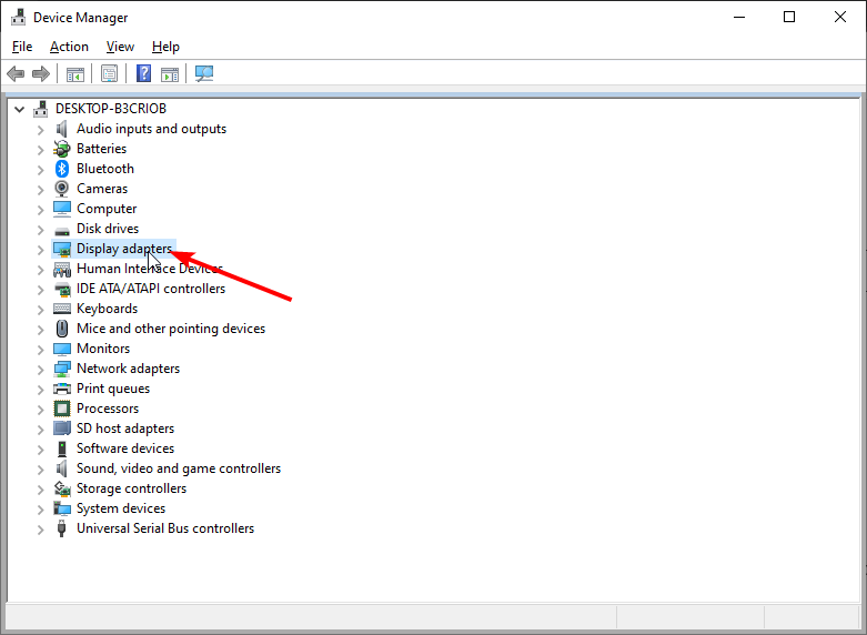 Раздел адаптеры дисплея