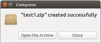 Архив zip создан успешно