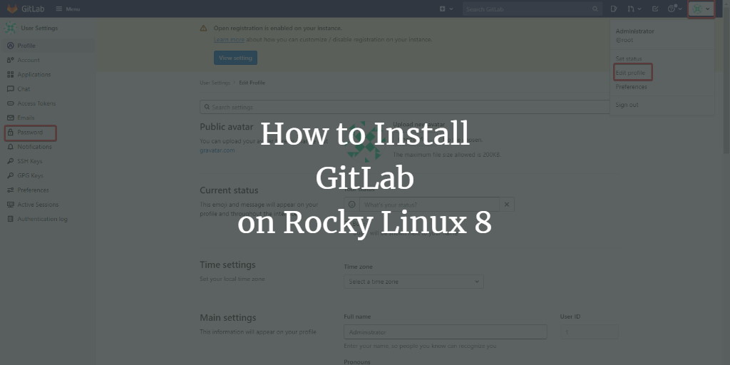 Установка GitLab на Rocky Linux 8.4
