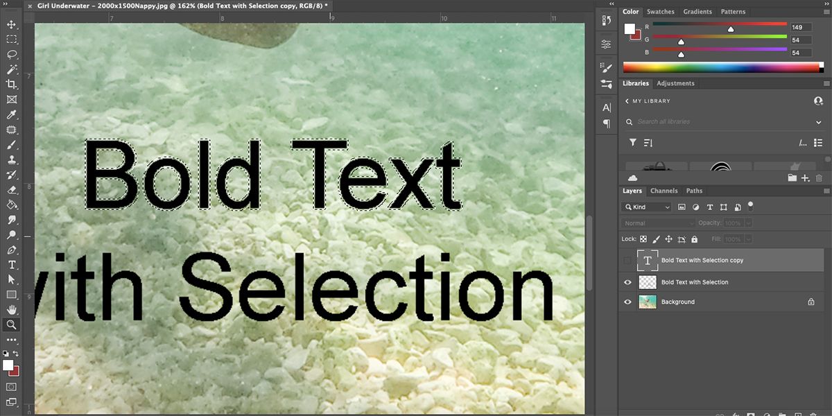 Мелкое увеличение выделения и результата.